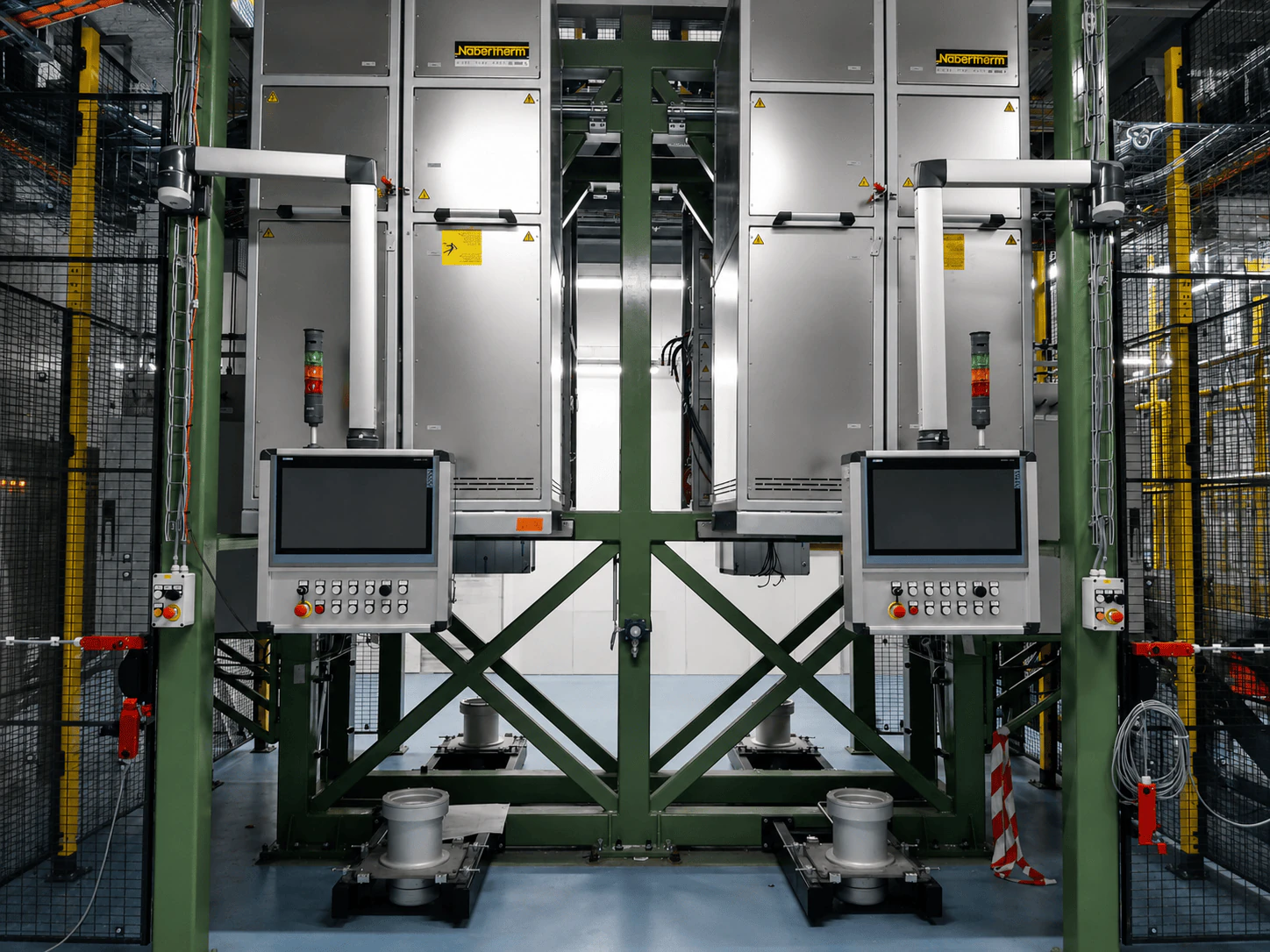 Industrial control panel seen from the front.